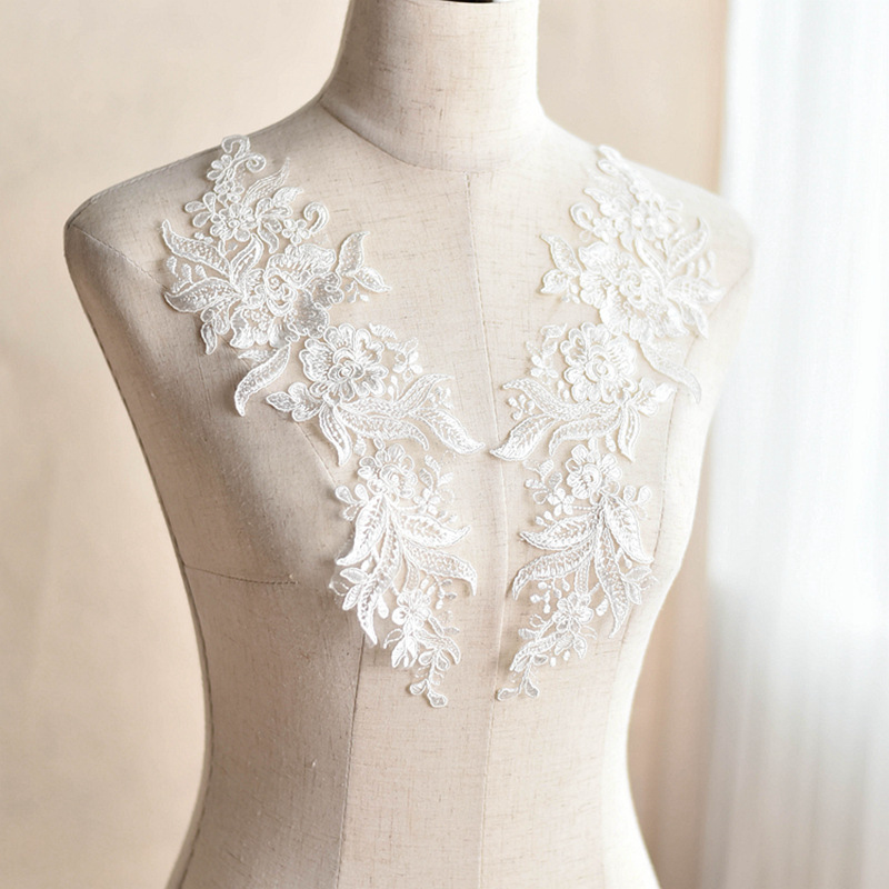 Embroidery flower bud lace flower applique